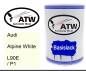 Preview: Audi, Alpine White, L90E / P1: 500ml Lackdose, von ATW Autoteile West.